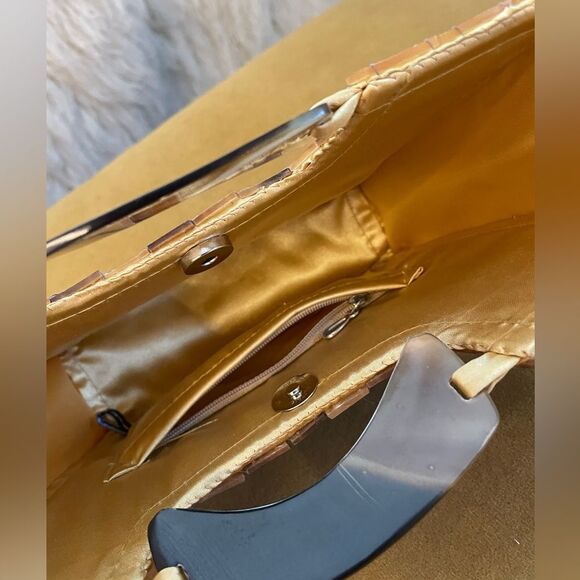 Tortoise shell tile small handbag - Picture 5 of 8